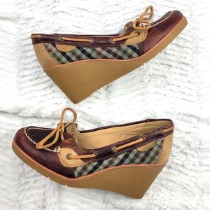 Sperry top siders wedge boat shoes